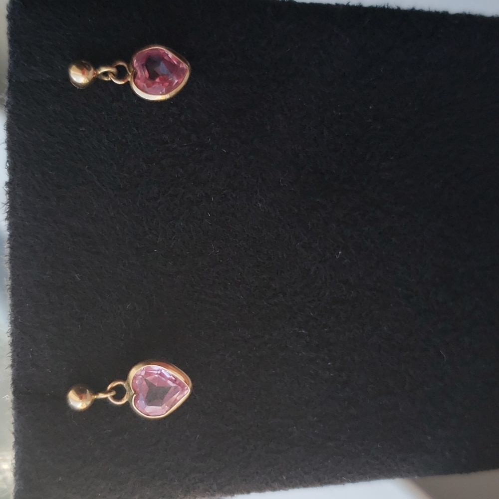 Pink Heart Earrings